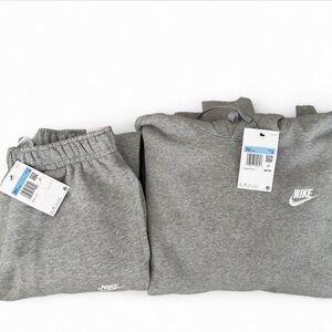 Nike Kids Gray Sweatpants and Hoodie Set